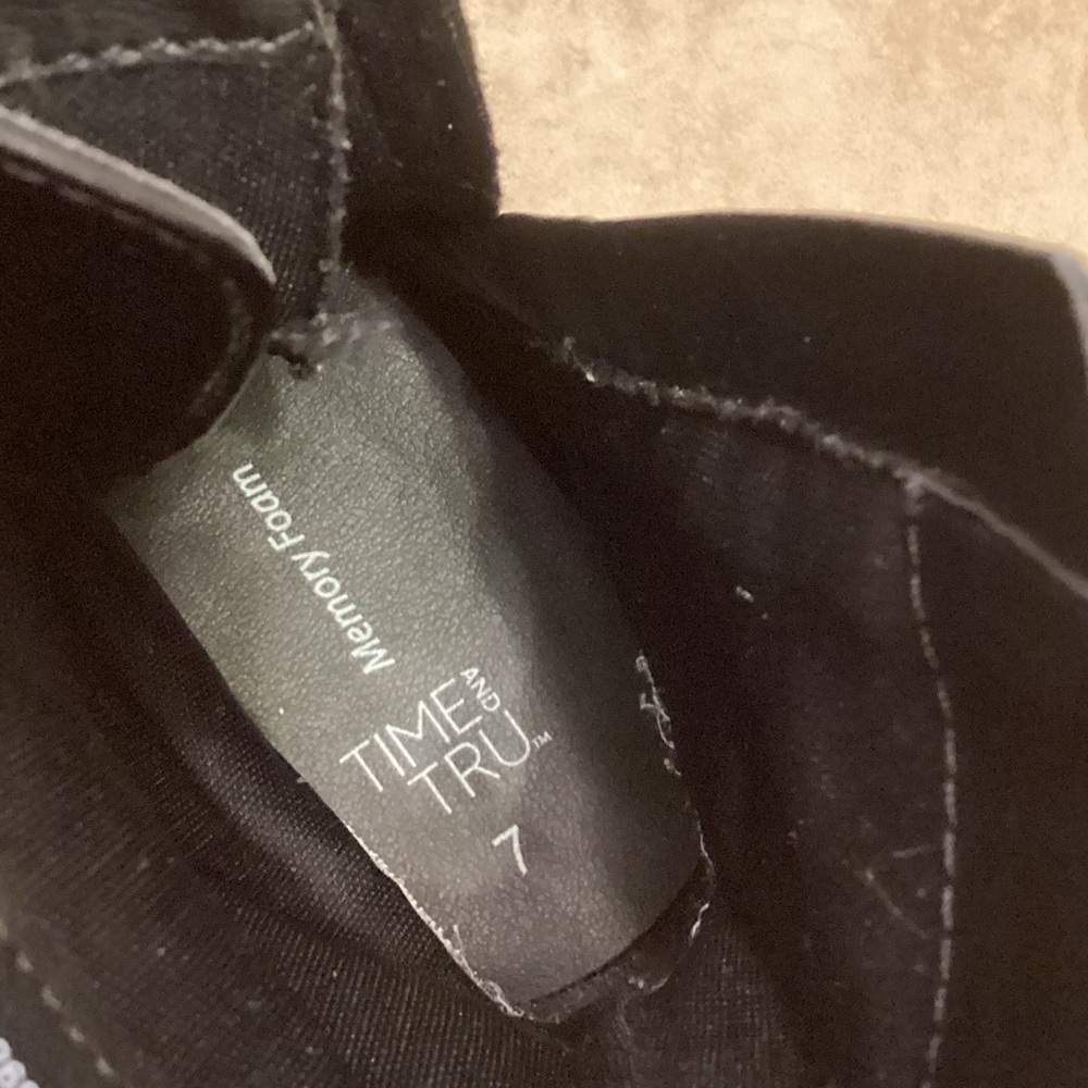 Time and Tru Zip Up Black Boots Women’s Size 7 - Picture 10 of 11